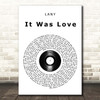 LANY It Was Love Vinyl Record Song Lyric Print