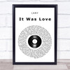 LANY It Was Love Vinyl Record Song Lyric Print