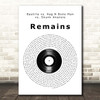 Bastille Remains Vinyl Record Song Lyric Print