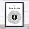 Meekz Rap Aside Vinyl Record Song Lyric Print