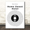 New Rules Home Sweet Hotel Vinyl Record Song Lyric Print