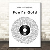 One Direction Fool's Gold Vinyl Record Song Lyric Print