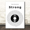 One Direction Strong Vinyl Record Song Lyric Print