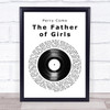 Perry Como The Father of Girls Vinyl Record Song Lyric Print