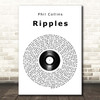 Phil Collins Ripples Vinyl Record Song Lyric Print
