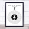 Prince And The New Power Generation 7 Vinyl Record Song Lyric Print