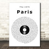 The 1975 Paris Vinyl Record Song Lyric Print