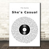 The Hunna She's Casual Vinyl Record Song Lyric Print