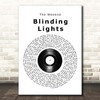 The Weeknd Blinding Lights Vinyl Record Song Lyric Print