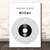 Adamski & Seal Killer Vinyl Record Song Lyric Print