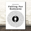 Blossoms Falling For Someone Vinyl Record Song Lyric Print