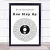 Bruce Springsteen One Step Up Vinyl Record Song Lyric Print