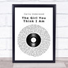 Carrie Underwood The Girl You Think I Am Vinyl Record Song Lyric Print