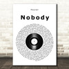 Hozier Nobody Vinyl Record Song Lyric Wall Art Print