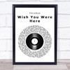 Incubus Wish You Were Here Vinyl Record Song Lyric Wall Art Print