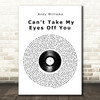 Andy Williams Can't Take My Eyes Off You Vinyl Record Song Lyric Wall Art Print