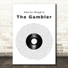 Kenny Rogers The Gambler Vinyl Record Song Lyric Wall Art Print