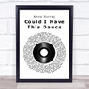Anne Murray Could I Have This Dance Vinyl Record Song Lyric Wall Art Print