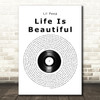 Lil Peep Life Is Beautiful Vinyl Record Song Lyric Wall Art Print