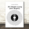 Lionel Richie All Night Long (All Night) Vinyl Record Song Lyric Wall Art Print