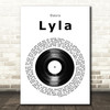 Oasis Lyla Vinyl Record Song Lyric Wall Art Print