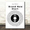 Paul Weller Brand New Start Vinyl Record Song Lyric Wall Art Print
