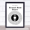 Paul Weller Brand New Start Vinyl Record Song Lyric Wall Art Print
