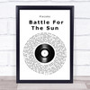 Placebo Battle For The Sun Vinyl Record Song Lyric Wall Art Print