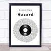 Richard Marx Hazard Vinyl Record Song Lyric Wall Art Print