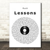 Rush Lessons Vinyl Record Song Lyric Wall Art Print