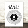The Beatles A Day In The Life Vinyl Record Song Lyric Wall Art Print