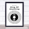 Beartooth King Of Anything Vinyl Record Song Lyric Wall Art Print