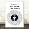 The Specials Too Much Too Young Vinyl Record Song Lyric Wall Art Print