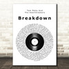 Tom Petty And The Heartbreakers Breakdown Vinyl Record Song Lyric Wall Art Print