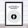 Travis Scott BUTTERFLY EFFECT Vinyl Record Song Lyric Wall Art Print