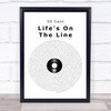 50 Cent Life's On The Line Vinyl Record Song Lyric Wall Art Print