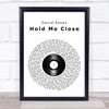 David Essex Hold Me Close Vinyl Record Song Lyric Wall Art Print