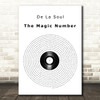De La Soul The Magic Number Vinyl Record Song Lyric Wall Art Print