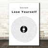 Eminem Lose Yourself Vinyl Record Song Lyric Wall Art Print