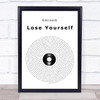 Eminem Lose Yourself Vinyl Record Song Lyric Wall Art Print
