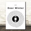 AJR Dear Winter Vinyl Record Song Lyric Wall Art Print
