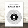Fleetwood Mac Rhiannon Vinyl Record Song Lyric Wall Art Print