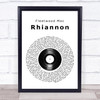 Fleetwood Mac Rhiannon Vinyl Record Song Lyric Wall Art Print