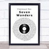 Fleetwood Mac Seven Wonders Vinyl Record Song Lyric Wall Art Print