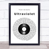 Fred V & Grafix Ultraviolet Vinyl Record Song Lyric Wall Art Print