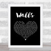 The Lumineers Walls Black Heart Song Lyric Print