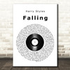 Harry Styles Falling Vinyl Record Song Lyric Wall Art Print