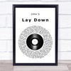 DMA'S Lay Down Vinyl Record Song Lyric Quote Music Print