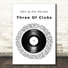 Hell Is For Heroes Three Of Clubs Vinyl Record Song Lyric Quote Music Print