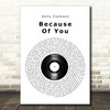 Kelly Clarkson Because Of You Vinyl Record Song Lyric Quote Music Print